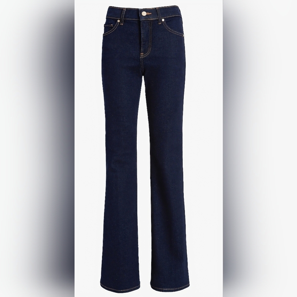 Express MID RISE RINSE 70S FLARE JEANS - Picture 5 of 9